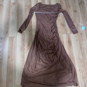 NWT Floerns Maxi Brown Dress